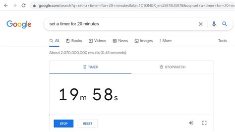 Google removes in built timer from search engine