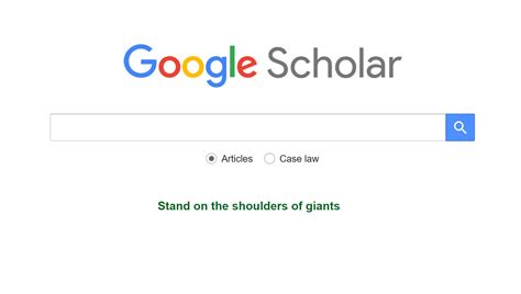 Stand on the shoulders of giants. Go to Google Scholar. Google Scholar provides a simple way to broadly search for scholarly literature. Search across a wide variety of disciplines and sources: articles, theses, books, abstracts and court opinions.. 