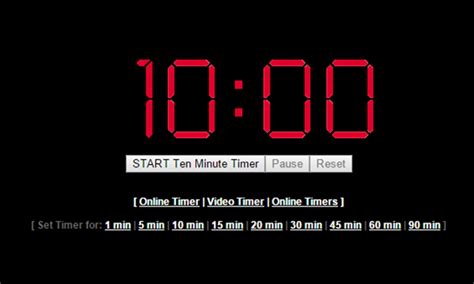 On this page you can set alarm for 11 minutes from now. It is free and simple online timer for specific time period - set 11 minute timer or with another words eleven minute timer. Just click on the button "Start timer" and online timer will start. If you like to sleep and think on wake me up in 11 minutes, this online countdown timer page is ...