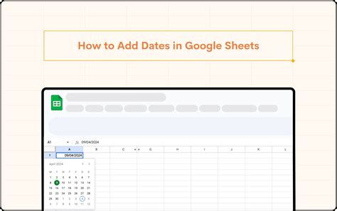 Google sheets add dates.  Here&rsquo;s a step-by-step guide to help you h...