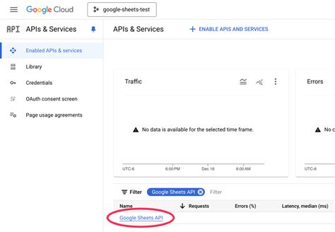 Google sheets api key.  Learn how to set up a Google Cloud project, enable the Google Sheets AP...