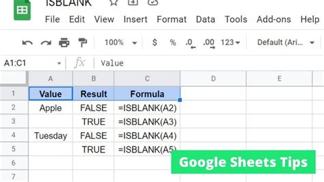 Google sheets if not empty.  Learn how to use the ISBLANK function to d...
