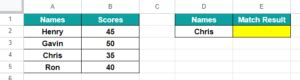 Google sheets match function.  It accepts a range of cells and a value and returns the r...