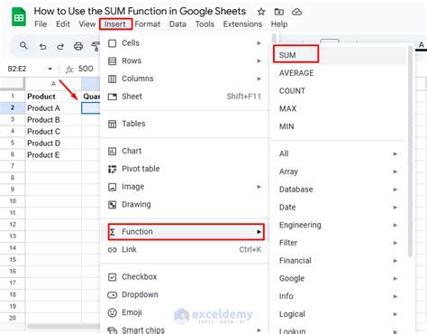 Google sheets sum entire column.  From the straightforward use of the SUM function to...