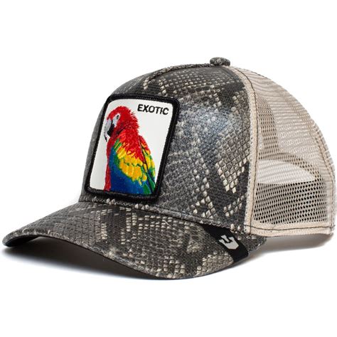 Goorin Bros. Parrot Exotic Margaritaville The Farm Black Trucker Hat ...