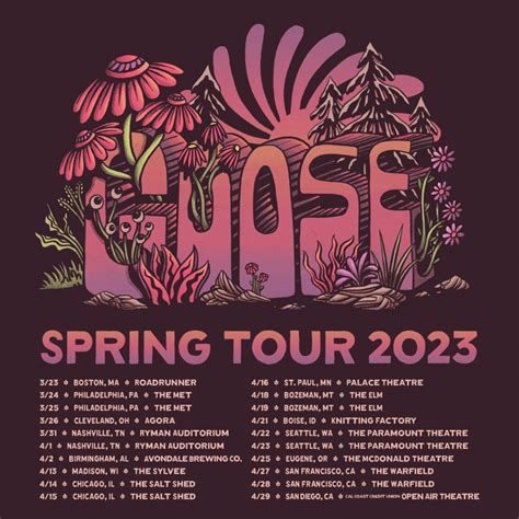 Goose spring tour 2024 presented by XRT Tickets Apr 15, 2024 Chicago ...