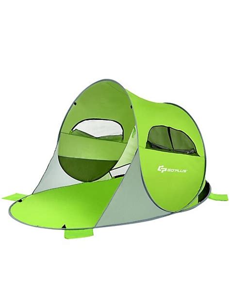 Goplus Pop Up Beach Tent for 3-4 Person Anti-UV UPF 50