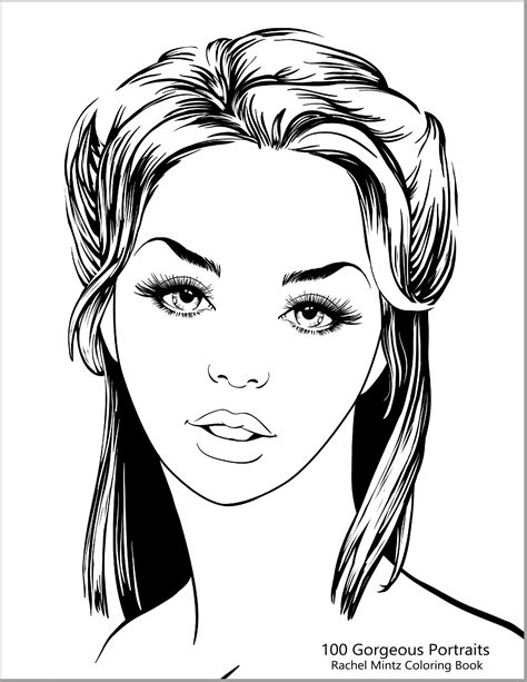 Read Gorgeous Women  Beautiful Portraits Coloring Book Attractive Glamour Models Faces  For Adults  Teenagers By Rachel Mintz
