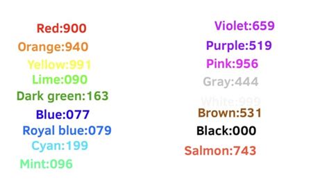 Gorilla Tag Color Code Generator Free Color Codes Feb 2024