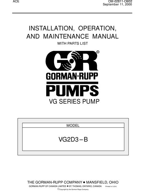 Gorman rupp vgh series pumps maintenance manual. - Claas lexion 405 410 415 420 430 440 450 460 manual de reparación.