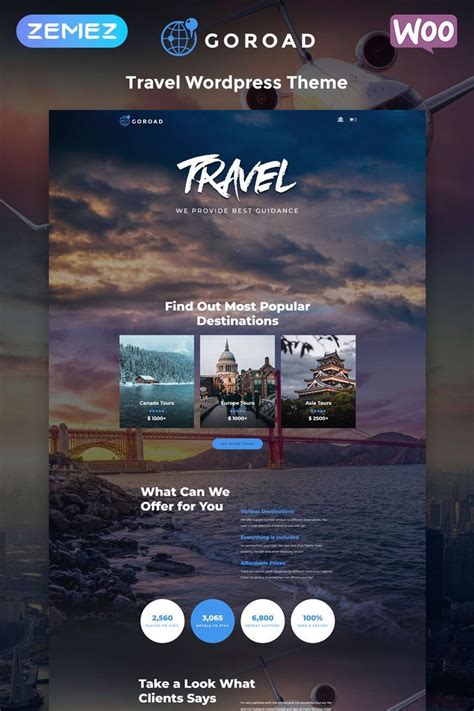 Goroad Travel Agency Multipurpose Modern Elementor WPML ready