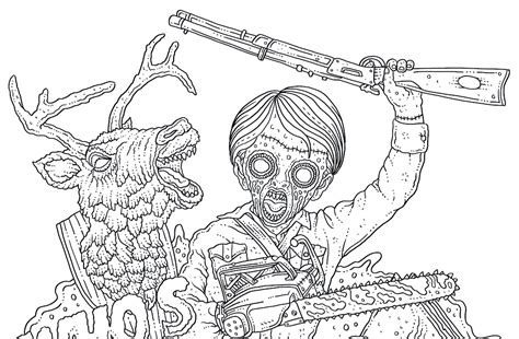 Gory Books Coloring Pages