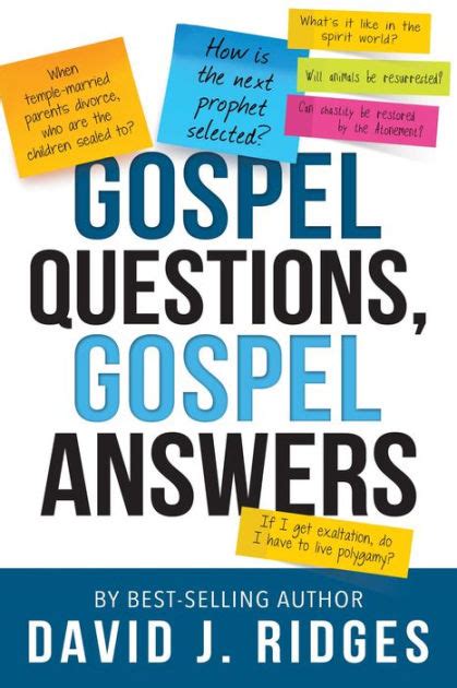Full Download Gospel Questions Gospel Answers By David J Ridges