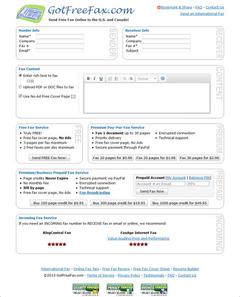 Got free fax. 3. FaxZero. If you need to send faxes in the U.S. and Canada, FaxZero offers a free online email service that allows you to send up to 3 pages plus a cover sheet, with a maximum of 5 free pages per day. FaxZero does not offer paid trial plans. If you need to send more than 3 pages per day, the cost is $1.99 per page. 