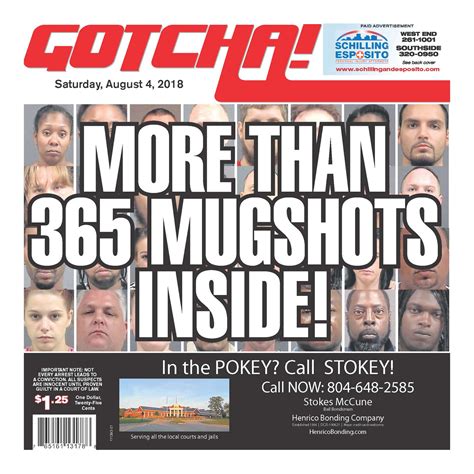 Gotcha! T-D’s new brand of Gotcha! journalism. Al Harris March 24, 2010. Each issue of a new weekly newspaper published by a division of the Richmond Times-Dispatch is filled with arrest photos of the week collected from the metro area.. 