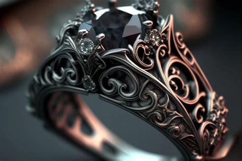 Goth engagement rings. Gothic engagement rings are known for their unique and distinctive designs that draw inspiration from Gothic art, architecture, and subcultures. These goth engagement rings often feature intricate details, dark elements, and unconventional styles, offering an alternative to traditional engagement ring designs. GTHIC offers a wide range of black ... 