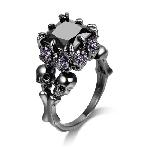 Goth wedding rings. LOVE SPELL- Coffin Cut Moissanite Spider Web Gothic Wedding Ring Set. $715.00 USD $490.00 USD. From $44.23/mo or 0% APR with. Check your purchasing power. 11 reviews 5 questions. EXTRA 30% OFF TODAY ONLY USE CODE: SPRING30. Ring Size. Metal/Diamond Type. Quantity. 