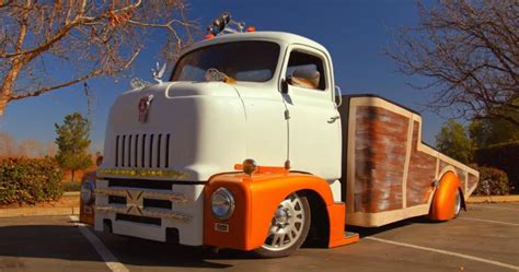 Mark Towle, owner of Gotham Garage built this carhauler truck as 