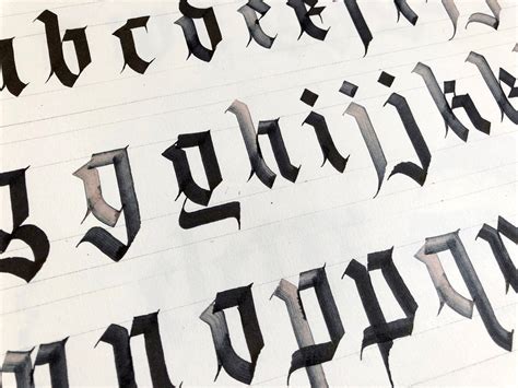 Gothic Blackletter Calligraphy - Etsy