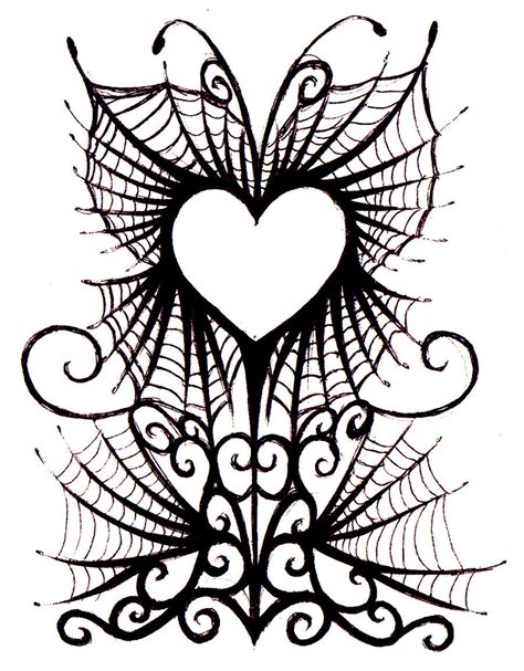 Gothic Heart Drawings