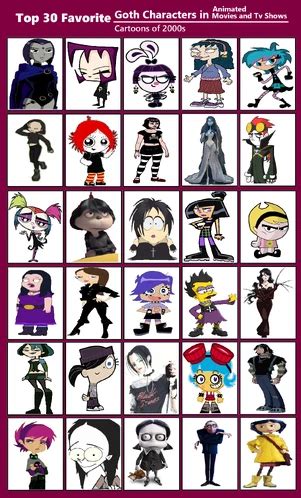 Gothic characters.  Goth Version Eve (Yin Yang Yo) 27.  Samantha Shane (All ...
