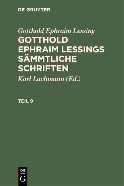 Gotthold ephraim lessings sämmtliche schriften: teil 9. - John d 6076 7 6 l engine workshop service repair manual.