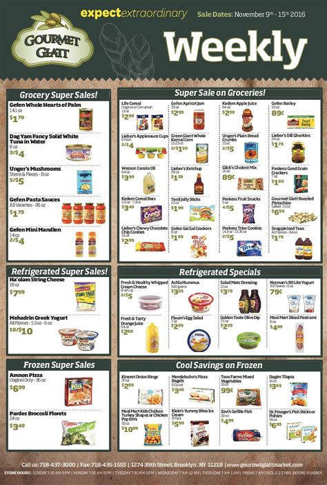Gourmet glatt specials. Currently browsing Gourmet Glatt Market Weekly ad published in October with effect from 10/12/2022. The Gourmet Glatt Market flyer contains 3 pages in total, full of special sales and deals. Scroll through the pages, sales ads are structured into categories for better clarity, and each page contains interesting products for a bargain price. 