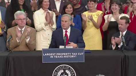 Gov. Greg Abbott holds ceremonial signing of historic property tax cut package