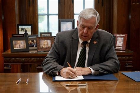 Gov. Mike Parson signing bills focusing on education and entertainment today