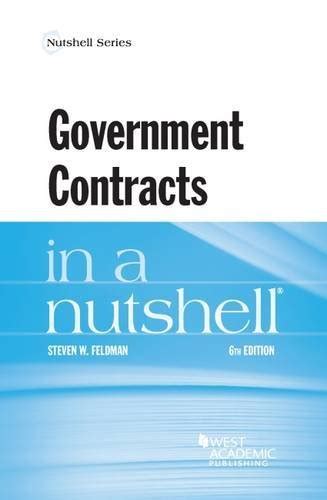 Government Contracts In A Nutshell Nutshells