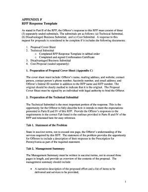 Government Rfp Response Example Winning Examples Best Request For