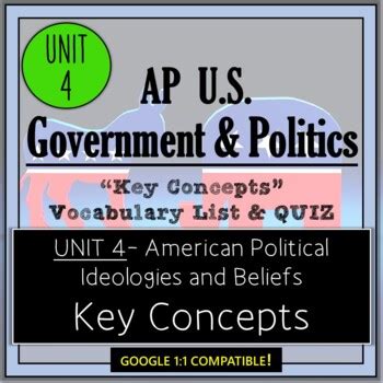 Government Unit 4 Key Concepts Flashcards Quizlet