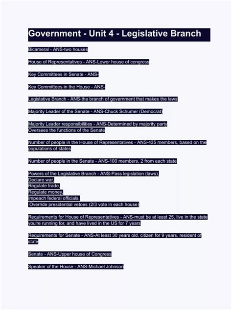 Government unit 4 questions and answers.  Home | Homeland Security Search G...