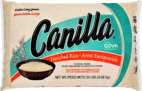 Goya Canilla Extra Fancy Long Grain Rice Bag, 20 Pound - Walmart…