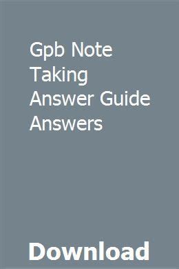Gpb note taking guide 803 answers. - Handbook of science and cosmetic technology second edition.
