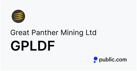 View Great Panther Mining Limited GPLDF investment & stock information. Get the latest Great Panther Mining Limited GPLDF detailed stock quotes, stock data, Real-Time ECN, charts, stats and more.. 