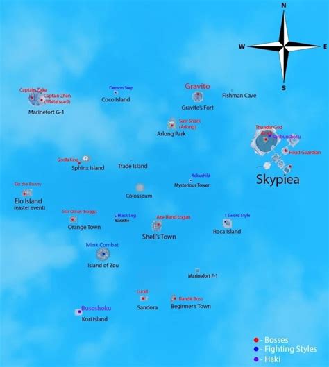 These three maps are The GPO map of the First Sea, the Second Sea, and the Land of The Sky. The maps, locations, purchasable items, and recommended levels are mentioned below. First Sea GPO Map Locations. The First Sea, also called the Sea of Phoeyu (because it’s owned by the game’s creator, Phoeyu), is the first in the GPO maps.. 