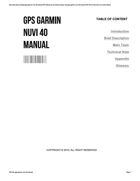 Gps garmin nuvi 40 manual de instrucciones. - Honda 2005 trx250 trx 250 ex original owners manual.