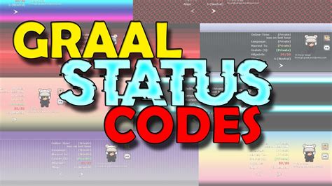 Graal codes for status.  If some codes doesn't work please send some report o...