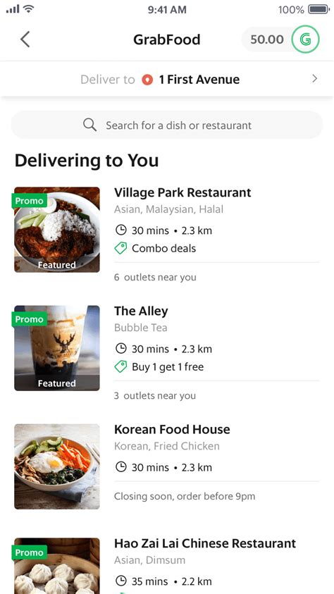 Grabfood note to restaurant.  Select meal from restaurant.  Quote of t...