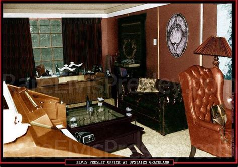Graceland upstairs pictures. Elvis Presley died at Graceland in 1977, at the age of 42, when Lisa Marie, now 45, was nine years old. But his tragic early death failed to diminish the impact he'd already had (and would ... 