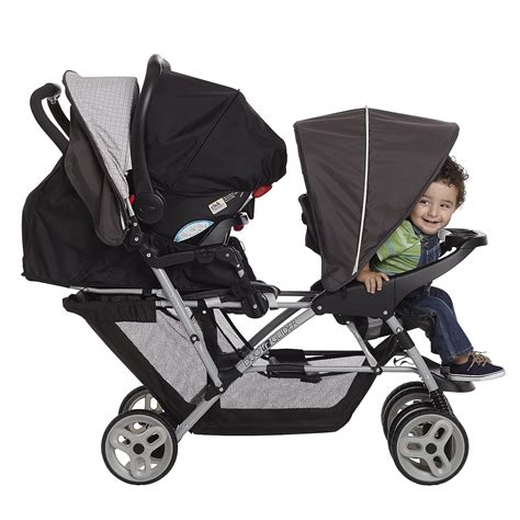 The Bugaboo Donkey 3 is very versatile as it can be arranged in multiple ways for 1, 2, or 3 children but the price tag is exceptionally high, yet it does have high ratings among the customers who did purchase this high tech, 29 stroller. . Gracodoublestroller