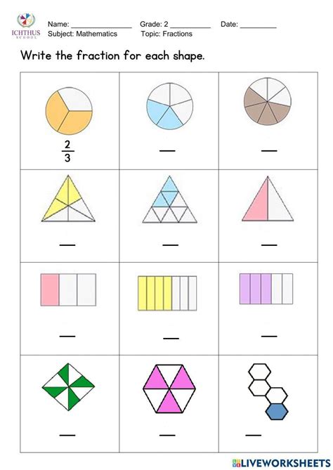 Grade 2 Fractions Worksheets Worksheets Library