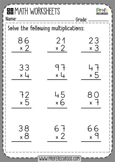 Grade 2 Multiplication Activity