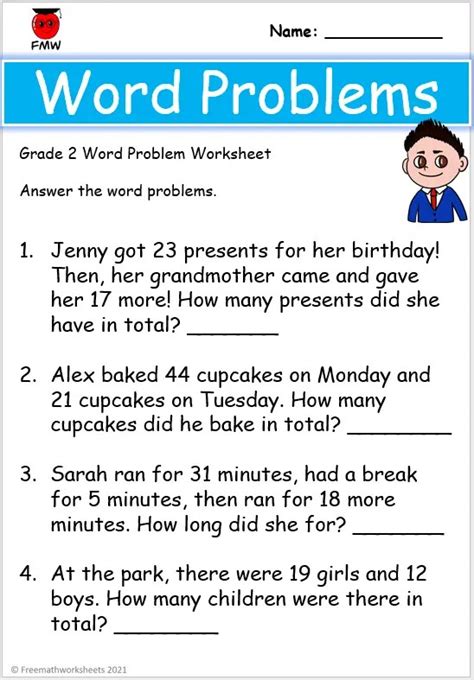 Grade 2 Word Problems Free Worksheets Printables Word problems