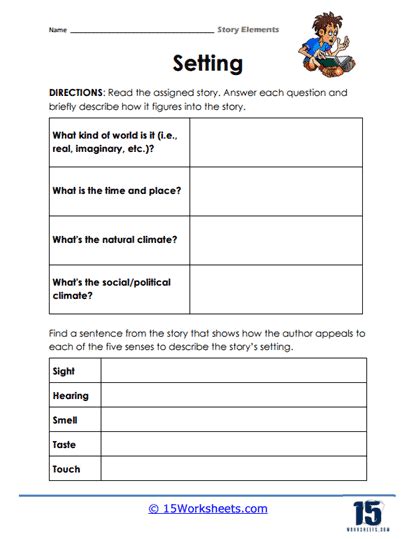 Grade 5 Elements Of A Story Worksheets - Learny Kids