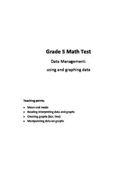 Grade 5 data management unit test pdf. docx), PDF File (.  The test is made up of mul...