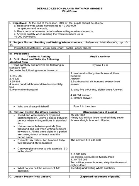 Grade 5 lesson plan pdf.  Find structured worksheets, interactive activities, and t...