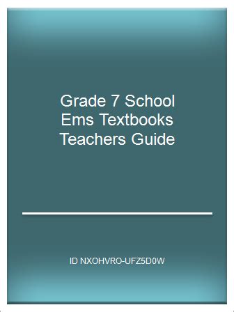 Grade 7 school ems textbooks teachers guide. - Charlie and the chocolate factory guided reading questions.