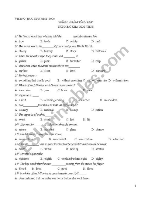 Grade 9 - Revision 1 - Liveworksheets